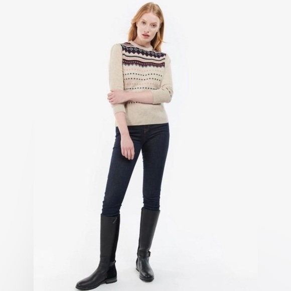 Barbour Birch Knit Sweater, 6, Oatmeal, NWT - Picture 5 of 13